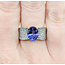 Ring Pave .50ctw Round Diamonds 3ct Tanzanite 14ky 10mm Sz8 5g 225100041