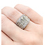 Ring Invisible Set 4ctw Princess & Round Diamonds 18kw 13mm Sz6 10.78g 225100042