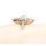 Ring Asymmetrical 0.17ctw Round Diamond 14kw 18mm Sz6.75 4g 225100051