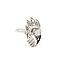 Ring Asymmetrical 0.17ctw Round Diamond 14kw 18mm Sz6.75 4g 225100051