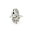 Ring Asymmetrical 0.17ctw Round Diamond 14kw 18mm Sz6.75 4g 225100051