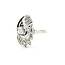 Ring Asymmetrical 0.17ctw Round Diamond 14kw 18mm Sz6.75 4g 225100051
