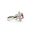 Ring Bypass 0.87ctw Round & Baguette Diamonds 1.85ct Reddish Pink Tourmaline Platinum 14mm Sz5 8.15g 225100142