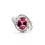Ring Bypass 0.87ctw Round & Baguette Diamonds 1.85ct Reddish Pink Tourmaline Platinum 14mm Sz5 8.15g 225100142