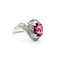 Ring Bypass 0.87ctw Round & Baguette Diamonds 1.85ct Reddish Pink Tourmaline Platinum 14mm Sz5 8.15g 225100142