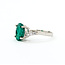 Ring Bypass 0.13ctw Round Diamonds 2.51ct Emerald 18kw 2.4mm Sz6.5 3.26g 225100143