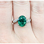 Ring Bypass 0.13ctw Round Diamonds 2.51ct Emerald 18kw 2.4mm Sz6.5 3.26g 225100143