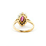 Ring Halo 0.24ctw Round Diamonds 0.38ct Ruby 14ky 1.4mm Sz3 2.55g 225100158
