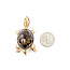 Brooch Turtle 24x18mm Smokey Quartz 14ky 1.9x.9" 11.56g 225100166
