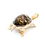 Brooch Turtle 24x18mm Smokey Quartz 14ky 1.9x.9" 11.56g 225100166