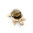 Brooch Turtle 24x18mm Smokey Quartz 14ky 1.9x.9" 11.56g 225100166