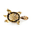 Brooch Turtle 24x18mm Smokey Quartz 14ky 1.9x.9" 11.56g 225100166
