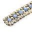 Bracelet Brutlist 2ctw Round Diamonds 10.00ctw Blue Sapphire SS 7x.8" 39.62g 225100170