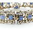 Bracelet Brutlist 2ctw Round Diamonds 10.00ctw Blue Sapphire SS 7x.8" 39.62g 225100170
