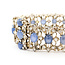 Bracelet Brutlist 2ctw Round Diamonds 10.00ctw Blue Sapphire SS 7x.8" 39.62g 225100170