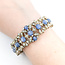 Bracelet Brutlist 2ctw Round Diamonds 10.00ctw Blue Sapphire SS 7x.8" 39.62g 225100170