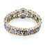 Bracelet Brutlist 2ctw Round Diamonds 10.00ctw Blue Sapphire SS 7x.8" 39.62g 225100170