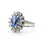 Ring Cocktail 0.42ctw Round Diamonds 4.52ct Pastel Blue Unheated Sapphire 14kw 19mm Sz6 7.49g 225100174