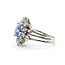 Ring Cocktail 0.42ctw Round Diamonds 4.52ct Pastel Blue Unheated Sapphire 14kw 19mm Sz6 7.49g 225100174