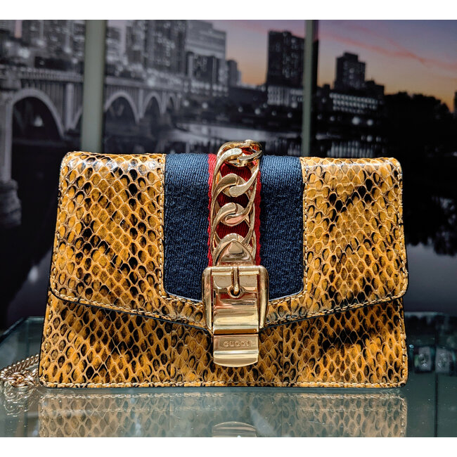 Handbag Gucci Python Sylvie Small 125115006