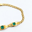 Bracelet 3-Stone Station 1.00ctw Colombian Emerald 14ky 6mm 7" 5.91g 225100090