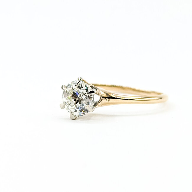 Ring Engagement .94ct Old European Diamond 14ky 2.3mm Sz6.75 2.22g 125100020