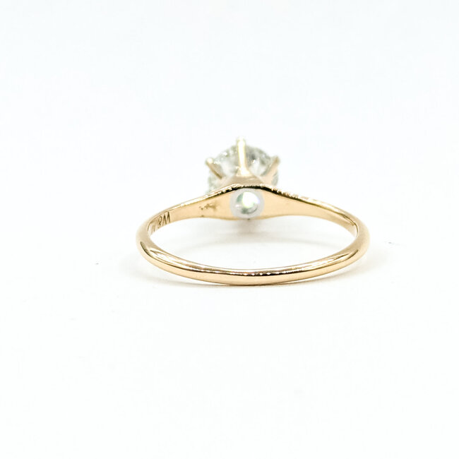 Ring Engagement .94ct Old European Diamond 14ky 2.3mm Sz6.75 2.22g 125100020