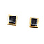 Earrings Rectangular Stud 2.5ctw Onyx 14ky .5x.4mm 1.59g 125100021