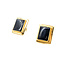 Earrings Rectangular Stud 2.5ctw Onyx 14ky .5x.4mm 1.59g 125100021
