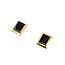 Earrings Rectangular Stud 2.5ctw Onyx 14ky .5x.4mm 1.59g 125100021