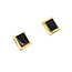 Earrings Rectangular Stud 2.5ctw Onyx 14ky .5x.4mm 1.59g 125100021
