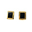 Earrings Rectangular Stud 2.5ctw Onyx 14ky .5x.4mm 1.59g 125100021