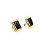 Earrings Rectangular Stud 2.5ctw Onyx 14ky .5x.4mm 1.59g 125100021