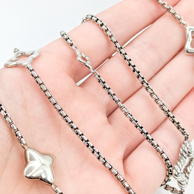 Necklace Box Link David Yurman Toggle Clasp Sterling 2.5mm 36" 41.38g 125102015