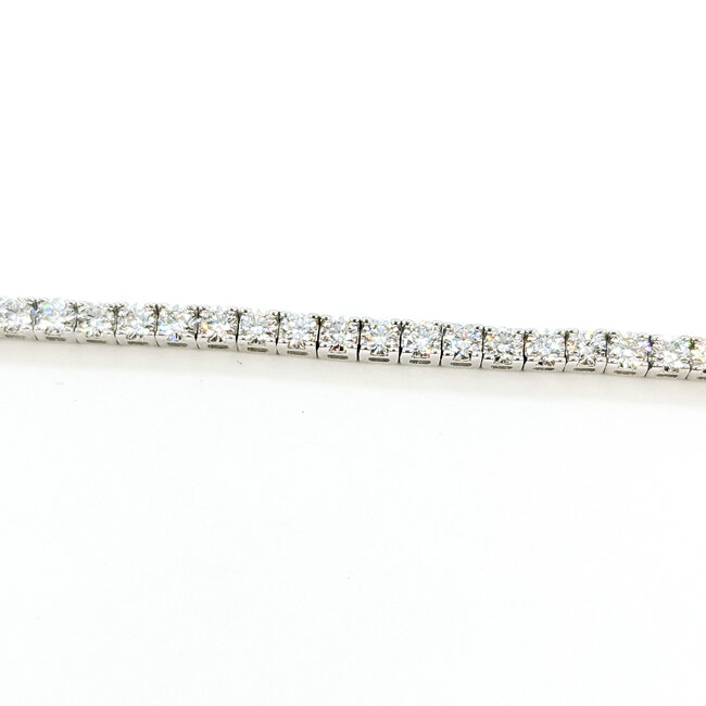 Bracelet Tennis 3ctw Round Diamonds 14kw 3mm 6.5" 9.12g 125110002