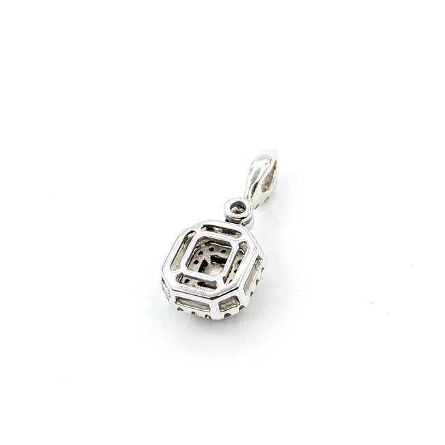 Pendant .37ct Princess Diamond .64ctw Diamonds 14kw 22x9.5mm 2.1g 125110004