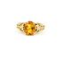 Ring Solitaire Filigree 1.4ct Citrine 10ky 9mm Sz8 2.5g 125110006