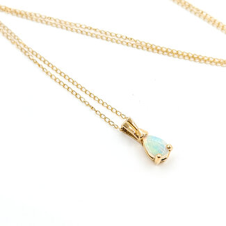 Pendant Solitaire Opal 14ky 11mm 18" 1.2g 125110010