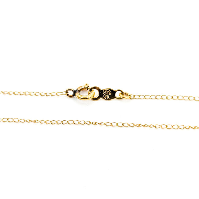 Pendant Solitaire Opal 14ky 11mm 18" 1.2g 125110010