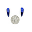 Earrings Inlayed Lapis 14ky 18.7mm 4.4g 125110011