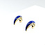 Earrings Inlayed Lapis 14ky 18.7mm 4.4g 125110011