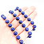 Necklace Alternating Beaded 8mm Lapis 14ky 19.3mm 3.2g 125110012