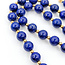 Necklace Alternating Beaded 8mm Lapis 14ky 19.3mm 3.2g 125110012