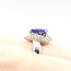 Ring Cocktail 1.54ctw Round Diamonds 4.45ct Purple Tanzanite 900pt 18x16.5mm Sz6 11.08g 125110016