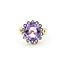 Ring Cocktail 3.88ct Amethyst .42ctw Tanzanite 10ky 16.8mm Sz8 5.2g 225100011
