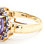 Ring Cocktail 3.88ct Amethyst .42ctw Tanzanite 10ky 16.8mm Sz8 5.2g 225100011
