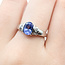 Ring Half-Bezel .12ctw Round Diamonds 1.36ct Tanzanite 14kw 8mm Sz7 3.52g 225100019