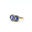 Ring 3-Stone .25ctw Round Diamonds 3.15ct Tanzanite 14ky 11.45mm Sz8 4.64g 225100021