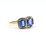 Ring 3-Stone .25ctw Round Diamonds 3.15ct Tanzanite 14ky 11.45mm Sz8 4.64g 225100021