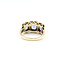 Ring 3-Stone .25ctw Round Diamonds 3.15ct Tanzanite 14ky 11.45mm Sz8 4.64g 225100021